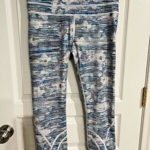 Lululemon Athletica Blue and White Leggings